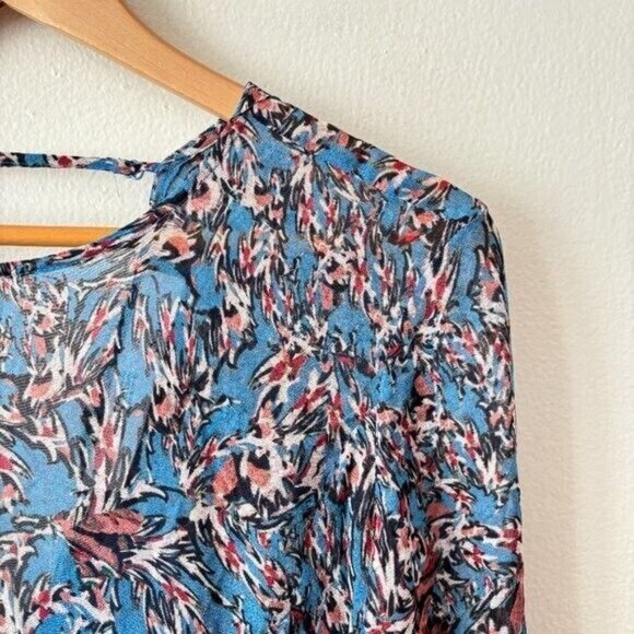 IRO Sunlight Ruffle Trimmed Printed Georgette Midi Dress - Picture 8 of 12